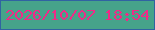 文字の大きさ：5、枠の色：3063a2、背景の色：46a38a、文字の色：f12987 無料ブログパーツのブログ時計