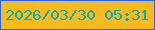 文字の大きさ：4、枠の色：3063cb、背景の色：f8ba21、文字の色：07abac 無料ブログパーツのブログ時計