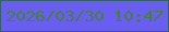 文字の大きさ：2、枠の色：30645d、背景の色：6a5df2、文字の色：438232 無料ブログパーツのブログ時計