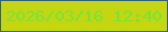 文字の大きさ：4、枠の色：306572、背景の色：c4d511、文字の色：75e639 無料ブログパーツのブログ時計
