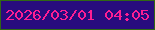 文字の大きさ：4、枠の色：306714、背景の色：280b7e、文字の色：ff1e93 無料ブログパーツのブログ時計