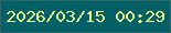 文字の大きさ：5、枠の色：306768、背景の色：036067、文字の色：e6ef85 無料ブログパーツのブログ時計