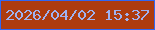 文字の大きさ：5、枠の色：3067f1、背景の色：ad3b0e、文字の色：9fb2f1 無料ブログパーツのブログ時計