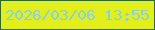 文字の大きさ：1、枠の色：306925、背景の色：e3f018、文字の色：84d0f5 無料ブログパーツのブログ時計