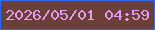 文字の大きさ：5、枠の色：306aec、背景の色：6b403a、文字の色：e59bed 無料ブログパーツのブログ時計
