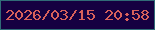 文字の大きさ：1、枠の色：306b77、背景の色：150041、文字の色：d8615b 無料ブログパーツのブログ時計