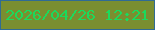 文字の大きさ：1、枠の色：306b94、背景の色：7a8e30、文字の色：1bda5c 無料ブログパーツのブログ時計