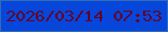 文字の大きさ：4、枠の色：306cb8、背景の色：0646db、文字の色：630427 無料ブログパーツのブログ時計