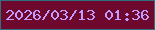 文字の大きさ：4、枠の色：306f82、背景の色：6f082d、文字の色：c29cff 無料ブログパーツのブログ時計