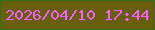 文字の大きさ：3、枠の色：30711d、背景の色：695e09、文字の色：f460ff 無料ブログパーツのブログ時計