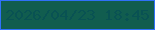 文字の大きさ：5、枠の色：3071f9、背景の色：115d4f、文字の色：095253 無料ブログパーツのブログ時計
