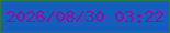 文字の大きさ：5、枠の色：307748、背景の色：155ebe、文字の色：920e99 無料ブログパーツのブログ時計