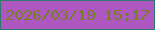文字の大きさ：3、枠の色：307971、背景の色：ae57c0、文字の色：748122 無料ブログパーツのブログ時計