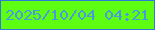 文字の大きさ：3、枠の色：3079db、背景の色：5dfe11、文字の色：4b9adf 無料ブログパーツのブログ時計