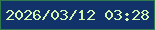 文字の大きさ：3、枠の色：307a4f、背景の色：123369、文字の色：d5f5b3 無料ブログパーツのブログ時計
