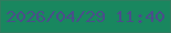文字の大きさ：1、枠の色：307c5f、背景の色：19875f、文字の色：4a4e8a 無料ブログパーツのブログ時計