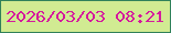 文字の大きさ：3、枠の色：30815a、背景の色：d1eb92、文字の色：d51a9d 無料ブログパーツのブログ時計