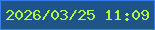 文字の大きさ：3、枠の色：3081ee、背景の色：1f548b、文字の色：b0fc40 無料ブログパーツのブログ時計