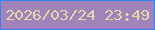 文字の大きさ：3、枠の色：3083f8、背景の色：a283b9、文字の色：dddaac 無料ブログパーツのブログ時計