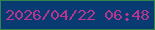 文字の大きさ：4、枠の色：30844d、背景の色：093b73、文字の色：b5358f 無料ブログパーツのブログ時計