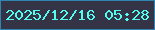 文字の大きさ：5、枠の色：3084b2、背景の色：353346、文字の色：53fdf2 無料ブログパーツのブログ時計