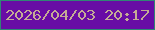 文字の大きさ：2、枠の色：308575、背景の色：680ca5、文字の色：c5ab95 無料ブログパーツのブログ時計