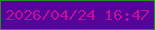 文字の大きさ：4、枠の色：308727、背景の色：540499、文字の色：c10e98 無料ブログパーツのブログ時計