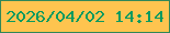 文字の大きさ：5、枠の色：308759、背景の色：fec44f、文字の色：099a60 無料ブログパーツのブログ時計