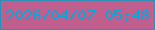 文字の大きさ：2、枠の色：308eb7、背景の色：c05e8e、文字の色：05a8d6 無料ブログパーツのブログ時計