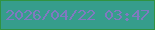 文字の大きさ：2、枠の色：309341、背景の色：369d8c、文字の色：8079c0 無料ブログパーツのブログ時計