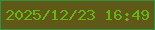 文字の大きさ：3、枠の色：30943c、背景の色：605818、文字の色：65b70d 無料ブログパーツのブログ時計