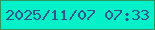 文字の大きさ：2、枠の色：30955f、背景の色：02f1c9、文字の色：30558b 無料ブログパーツのブログ時計
