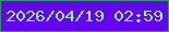 文字の大きさ：2、枠の色：309662、背景の色：6405f1、文字の色：99f4d1 無料ブログパーツのブログ時計