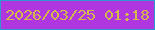文字の大きさ：5、枠の色：3096cf、背景の色：b036e0、文字の色：d3b94b 無料ブログパーツのブログ時計