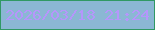 文字の大きさ：5、枠の色：309964、背景の色：8bb7d4、文字の色：b596fb 無料ブログパーツのブログ時計