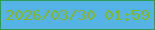 文字の大きさ：5、枠の色：309b56、背景の色：55b4e5、文字の色：87b61a 無料ブログパーツのブログ時計