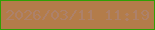 文字の大きさ：2、枠の色：309f04、背景の色：b37c4a、文字の色：ad816a 無料ブログパーツのブログ時計