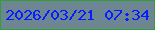 文字の大きさ：4、枠の色：309f39、背景の色：6e8691、文字の色：021dff 無料ブログパーツのブログ時計