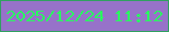 文字の大きさ：5、枠の色：30a061、背景の色：9772c9、文字の色：2af861 無料ブログパーツのブログ時計