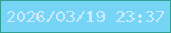 文字の大きさ：2、枠の色：30a094、背景の色：76d4f5、文字の色：cceafd 無料ブログパーツのブログ時計