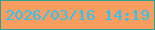 文字の大きさ：4、枠の色：30a18e、背景の色：f89d60、文字の色：28c3f8 無料ブログパーツのブログ時計
