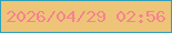 文字の大きさ：1、枠の色：30a1ba、背景の色：eec578、文字の色：f6828f 無料ブログパーツのブログ時計