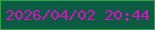 文字の大きさ：5、枠の色：30a249、背景の色：0b5a42、文字の色：dc10c3 無料ブログパーツのブログ時計