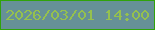 文字の大きさ：3、枠の色：30a30a、背景の色：669197、文字の色：95c14e 無料ブログパーツのブログ時計
