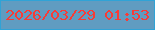 文字の大きさ：4、枠の色：30a3d6、背景の色：609cc1、文字の色：f93b36 無料ブログパーツのブログ時計