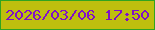 文字の大きさ：3、枠の色：30a420、背景の色：bebf0e、文字の色：8010c7 無料ブログパーツのブログ時計