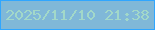 文字の大きさ：5、枠の色：30a6ff、背景の色：80b8d8、文字の色：a2d8c9 無料ブログパーツのブログ時計