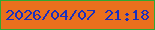 文字の大きさ：5、枠の色：30a833、背景の色：ea701d、文字の色：192fbe 無料ブログパーツのブログ時計