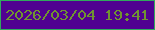 文字の大きさ：1、枠の色：30a95d、背景の色：500191、文字の色：709430 無料ブログパーツのブログ時計