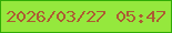 文字の大きさ：3、枠の色：30ab05、背景の色：95e83d、文字の色：ad5b33 無料ブログパーツのブログ時計